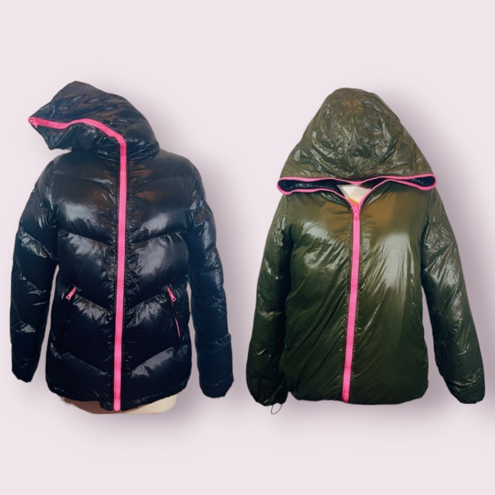 Izzue Xtreme Women's Reversible Down Jacket Black‎ and Green